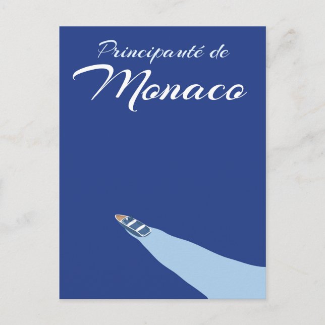 Cartão Postal Principauté de Mônaco poster de viagens (Frente)