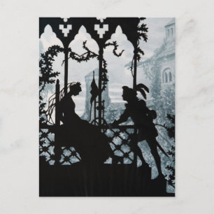 Cartão Postal Príncipe Encantado e Princesa