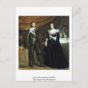 Cartão Postal Príncipe Frederik E Esposa De Gerard Van Honthorst
