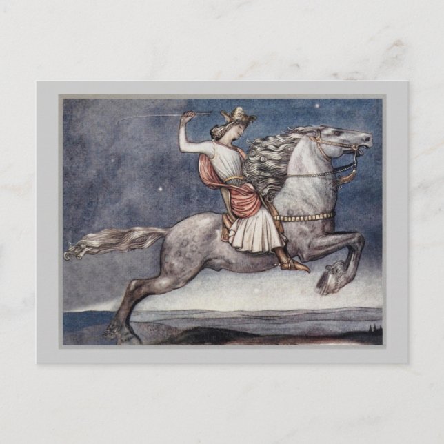 Cartão Postal Príncipe lançando uma lança (Frente)