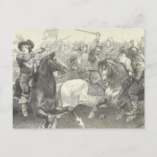 Cartão Postal Príncipe Rupert na Batalha de Edgehill