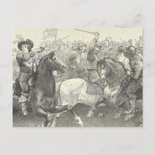 Cartão Postal Príncipe Rupert na Batalha de Edgehill (Frente)