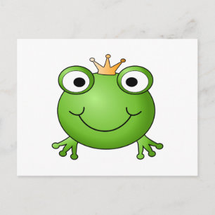 Cartão Postal Príncipe sapo. Sapo feliz.