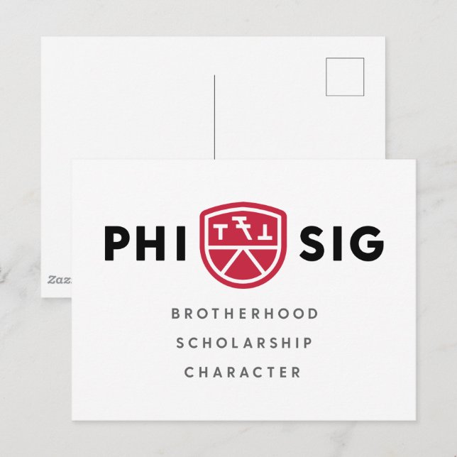 Cartão Postal Princípios da Phi Sigma Kappa (Frente/Verso)