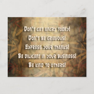 Cartão Postal Princípios REIKI Usui