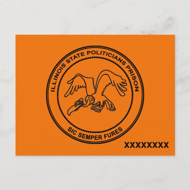 Cartão Postal Prisão de Políticos do Estado do Illinois (Frente)