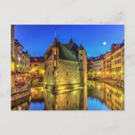 Cartão Postal prisão e canal de Palais de l'Ile na antiga cidade