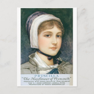 Cartão Postal Priscilla O Mayflower da Plymouth