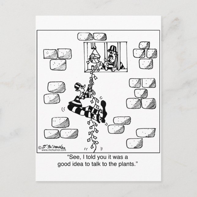 Cartão Postal Prisioneiro Escapa via Filodendron (Frente)