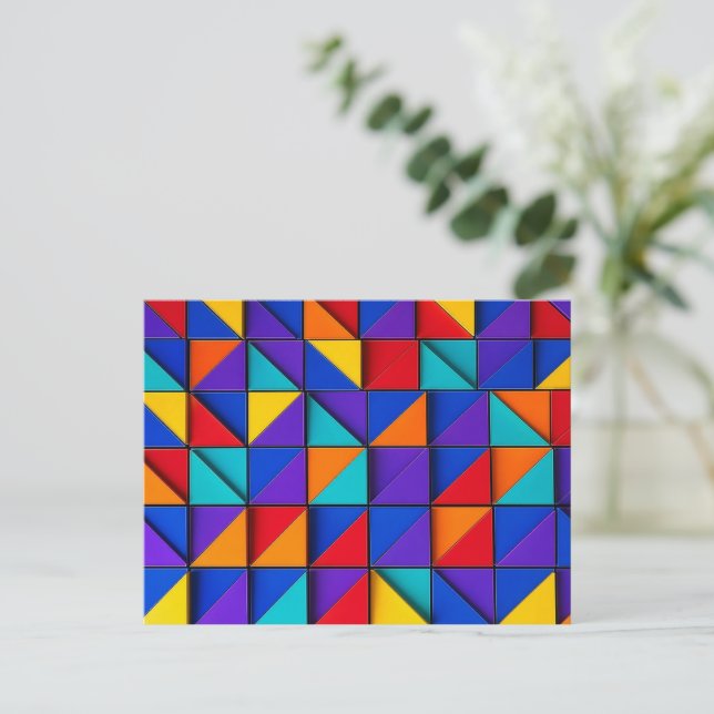 Cartão Postal Prism Tile (Em pé/Frente)