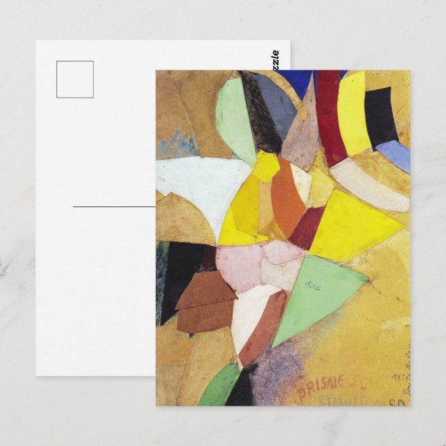 Cartão Postal Prismos Solares Simultâneos | Sonia Delaunay | (Frente/Verso)