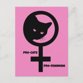 Cartão Postal Pro Cats Pro Feminismo