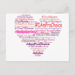 Cartão Postal Pro Choice Heart
