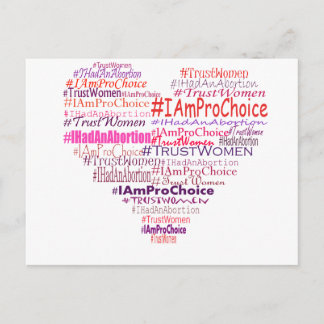 Cartão Postal Pro Choice Heart