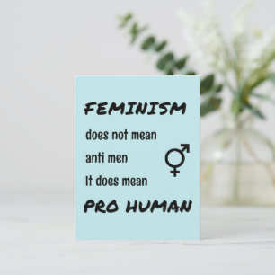 Cartão Postal Pro citações humanas do feminismo