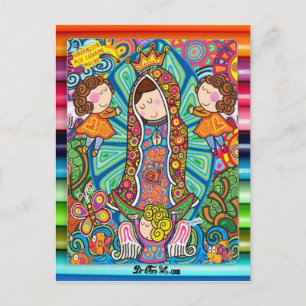 CARTÃO POSTAL PRO CUSTOMIZÁVEL DE VIRGEN DE GUADALUPE CARICATUR