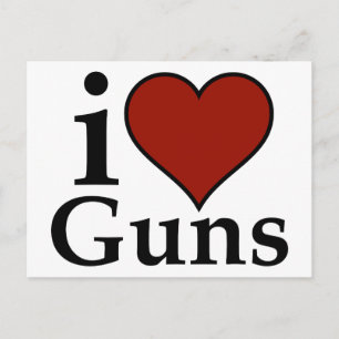 Cartão Postal Pro Segunda Emenda: I Heart Guns