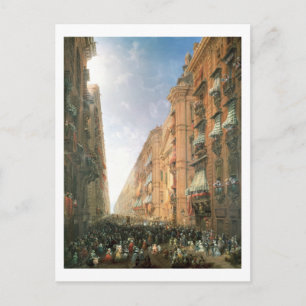 Cartão Postal Procession of Corpus Christi in Via Dora Grossa, T