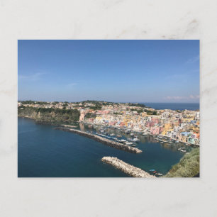 Cartão Postal Procida, ilha mediterrânica de Itália