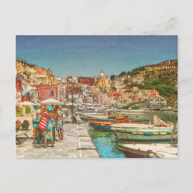 Cartão Postal Procida Island, Itália Canvas Print (Frente)