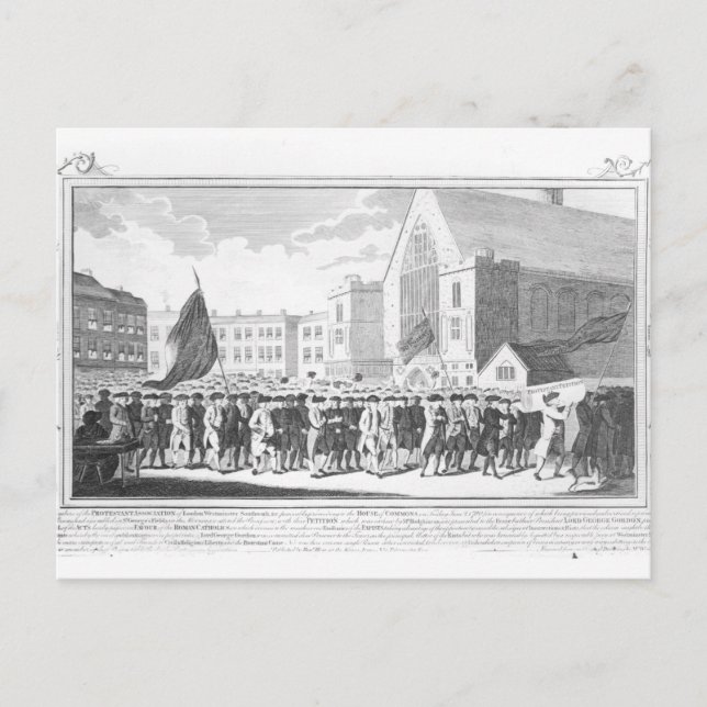 Cartão Postal Procissão Pacífica dos Membros Protestantes (Frente)