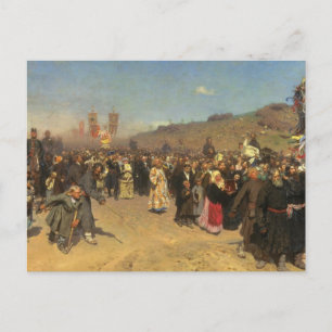 Cartão Postal Procissão Religiosa na Província de Kursk