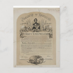 Cartão Postal Proclamação B B Russell & Co da emancipação (1