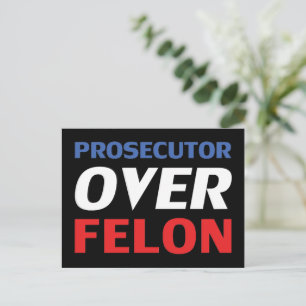 Cartão Postal Procurador sobre Felon Red White Blue