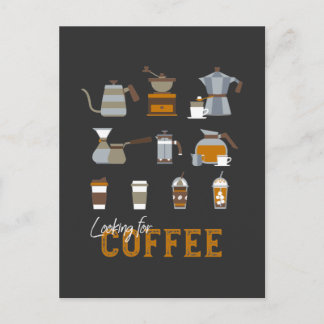 Cartão Postal Procurando um delicioso café