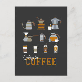 Cartão Postal Procurando um delicioso café