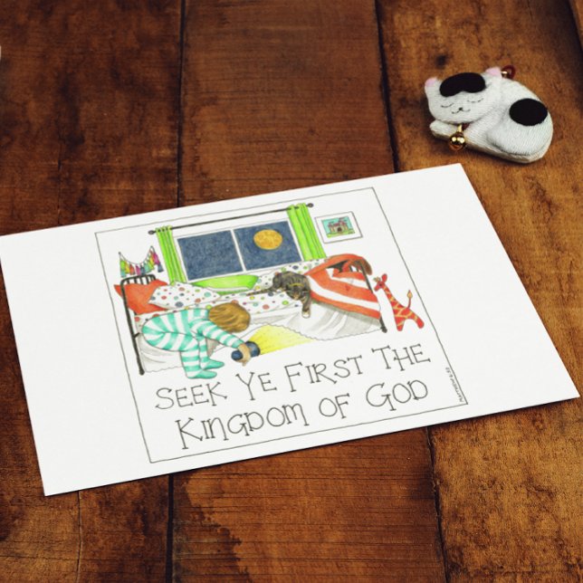 Cartão Postal Procurar primeiro o Reino de Deus Inspiracional (Criador carregado)