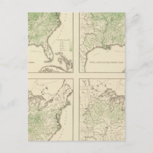 Cartão Postal Produção de milho e leite, litógrafo dos EUA