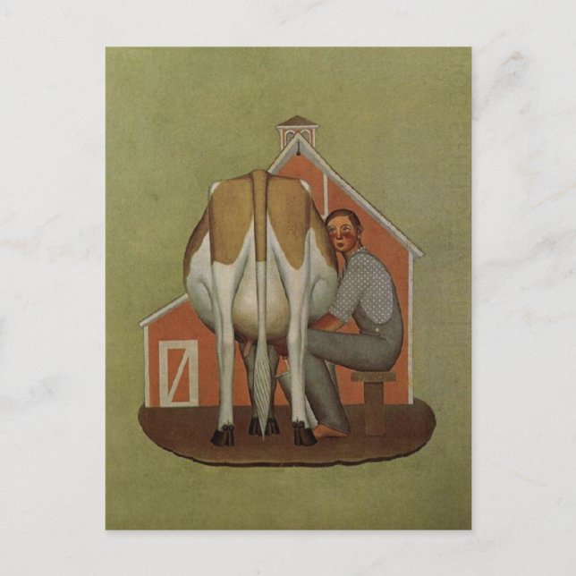 Cartão Postal Produto de Iowa por Grant Wood (Frente)