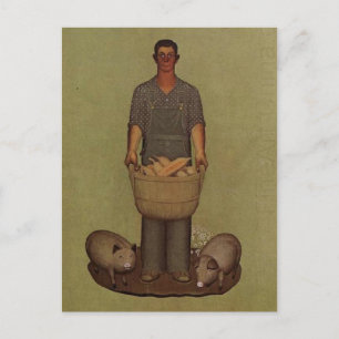 Cartão Postal Produto de Iowa por Grant Wood