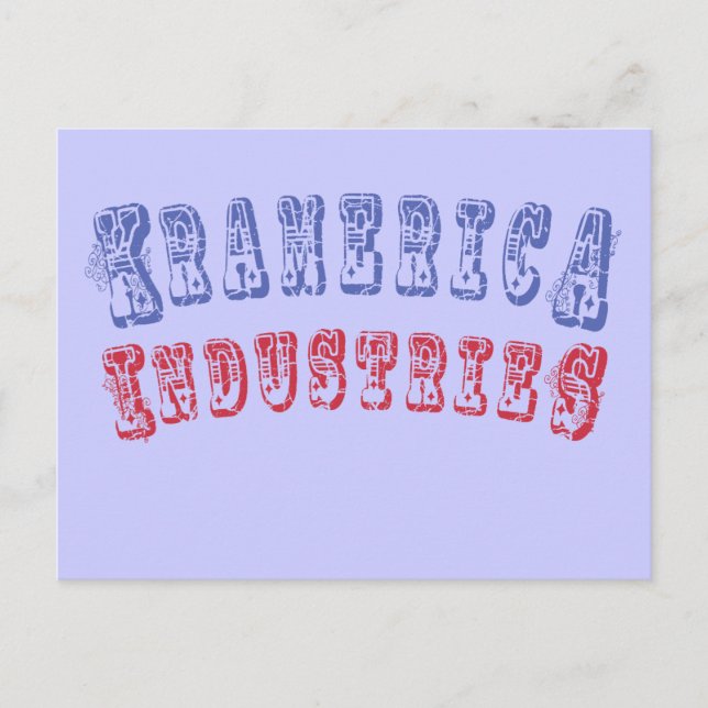 Cartão Postal Produtos das indústrias Kramerica (Frente)