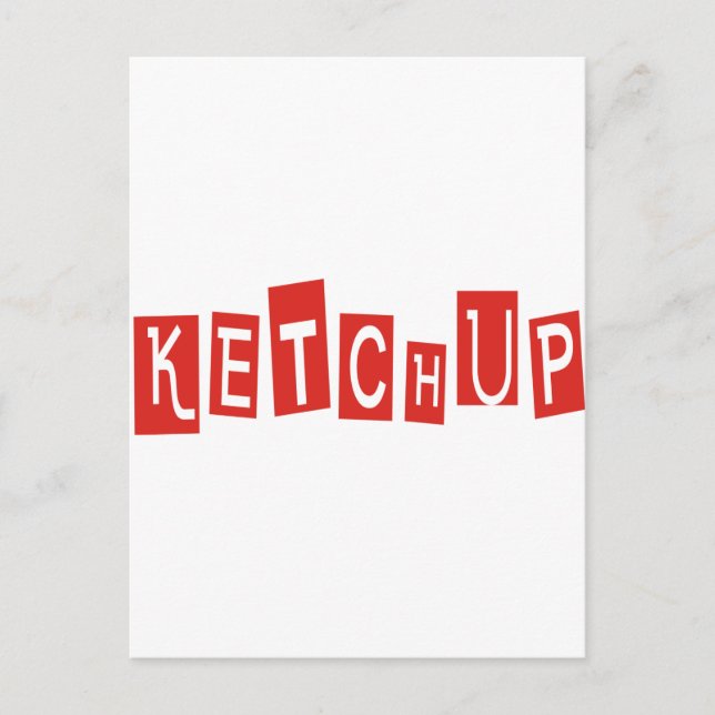 Cartão Postal Produtos & Designs do Ketchup! (Frente)