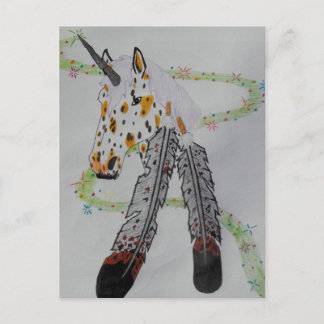 Cartão Postal Produtos para presentes da Appaloosa Unicorn