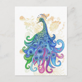 Cartão Postal Produtos peacock pacíficos