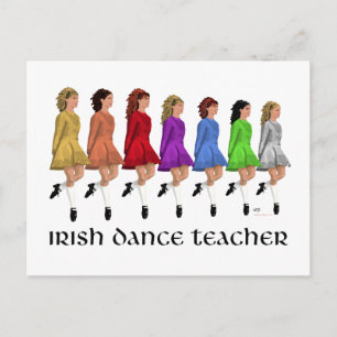Cartão Postal Professor de Dança Step Irlandesa - Arco-íris