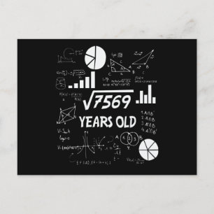Cartão Postal Professor de Matemática de 87 Anos de Idade Presen