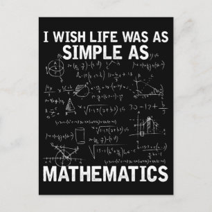 Cartão Postal Professor de Matemática Engraçado Nerd de Matemáti
