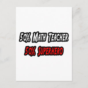 Cartão Postal Professor de Matemática / Super-herói