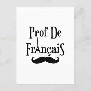 Cartão Postal Professor francês Prof de Francais