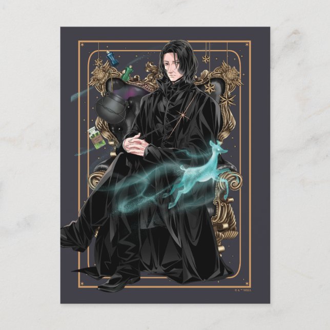 Cartão Postal Professor Severus Snape Sentado (Frente)