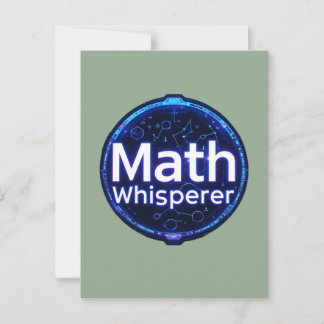 Cartão Postal Professora de Matemática Whisperer