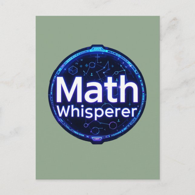 Cartão Postal Professora de Matemática Whisperer (Frente)
