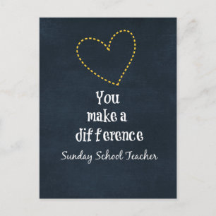 Cartão Postal Professores de escola de domingo