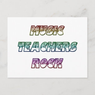 CARTÃO POSTAL PROFESSORES DE MÚSICA ROCK