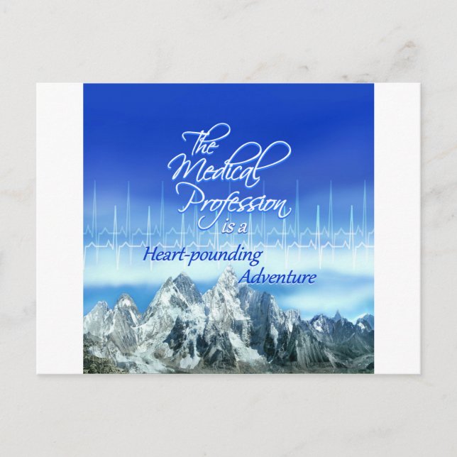 Cartão Postal Profissão Médica é Adventure_Heartbeat & Mou (Frente)