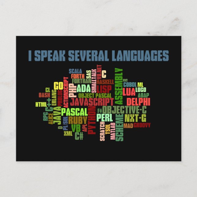 Cartão Postal Programadores têm várias habilidades de programaçã (Frente)